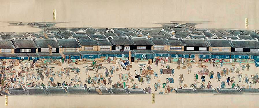 『熈代勝覧』江戸の町がいきいきと描かれた絵巻物